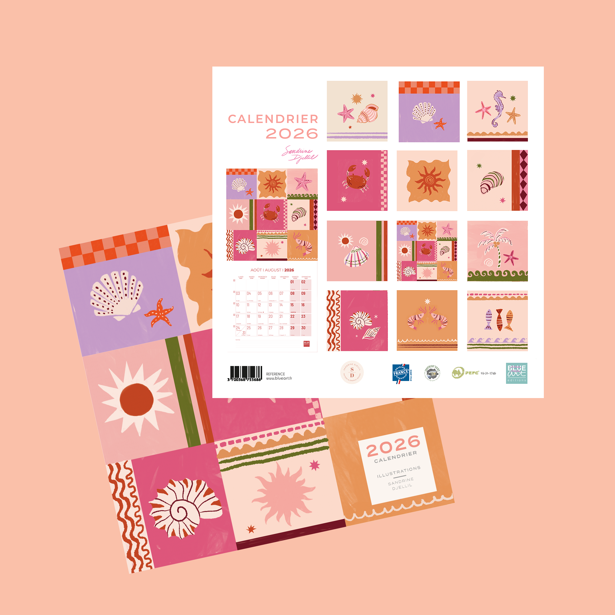 CALENDIER BLUE ART EDITIONS 2026